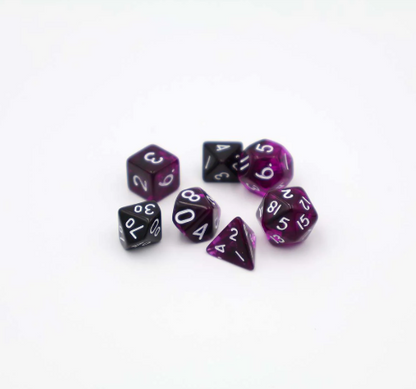 Mini Set of  Polyhedral Dice with Numbers