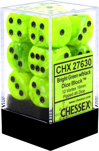 Vortex Bright Green/Black 16mm D6 (12)