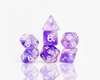 RPG Dice Set (7): Purple Glaze