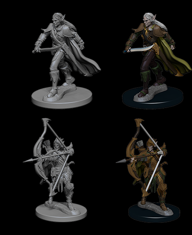 Pathfinder Deep Cuts Unpainted Miniatures: W1 Elf Male Fighter