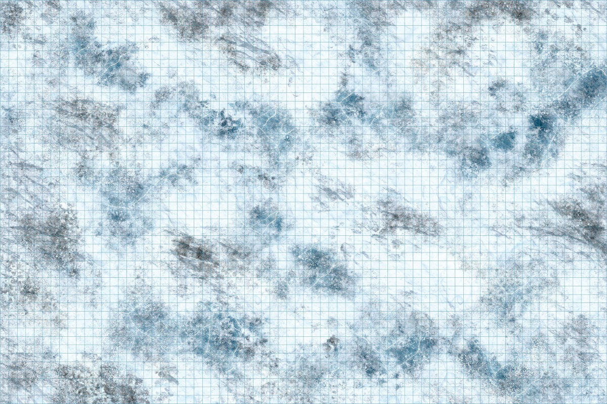 Dungeons & Dragons Fantasy Miniatures: Icons of the Realms Tundra Battle Mat