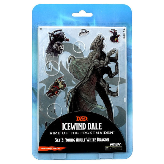 Dungeons & Dragons Icons of the Realms Rime of the Frostmaiden 2D Set 3: Young Adult White Dragon