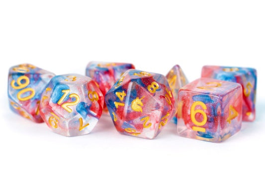 Unicorn Resin Poly Dice Set: Cosmic Carnival (7)