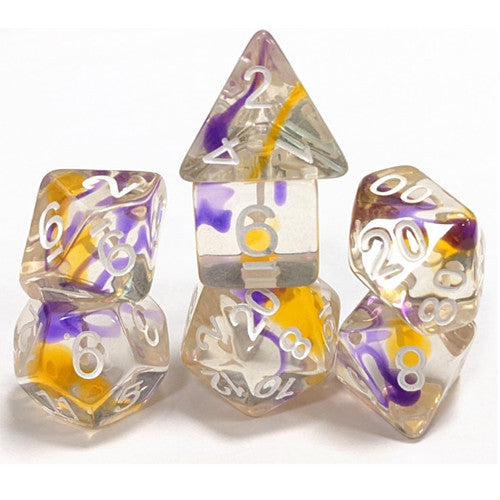 RPG Dice Set (7): Violet Swirl